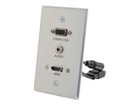 C2G HDMI, VGA And 3.5mm AUX Pass Through Single Gang Wall Plate