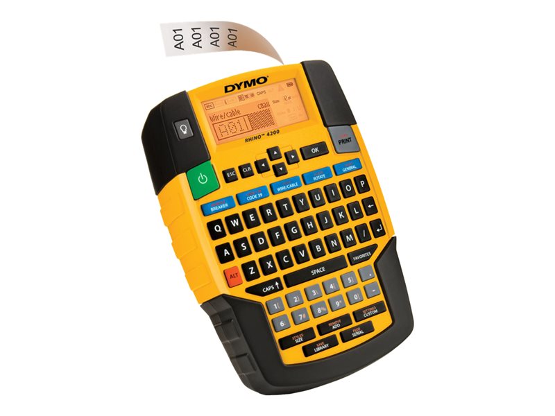 DYMO Rhino 4200 Kit - tiqueteuse - Noir et blanc - transfert thermique