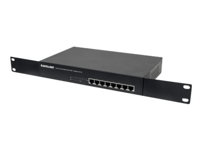 Intellinet 8-Port Fast Ethernet PoE+ Switch, 4 x PoE IEEE 802.3at/af Power-over-Ethernet (PoE+/PoE) ports, 4 x Standard RJ45 Ports, Endspan, Desktop, 19