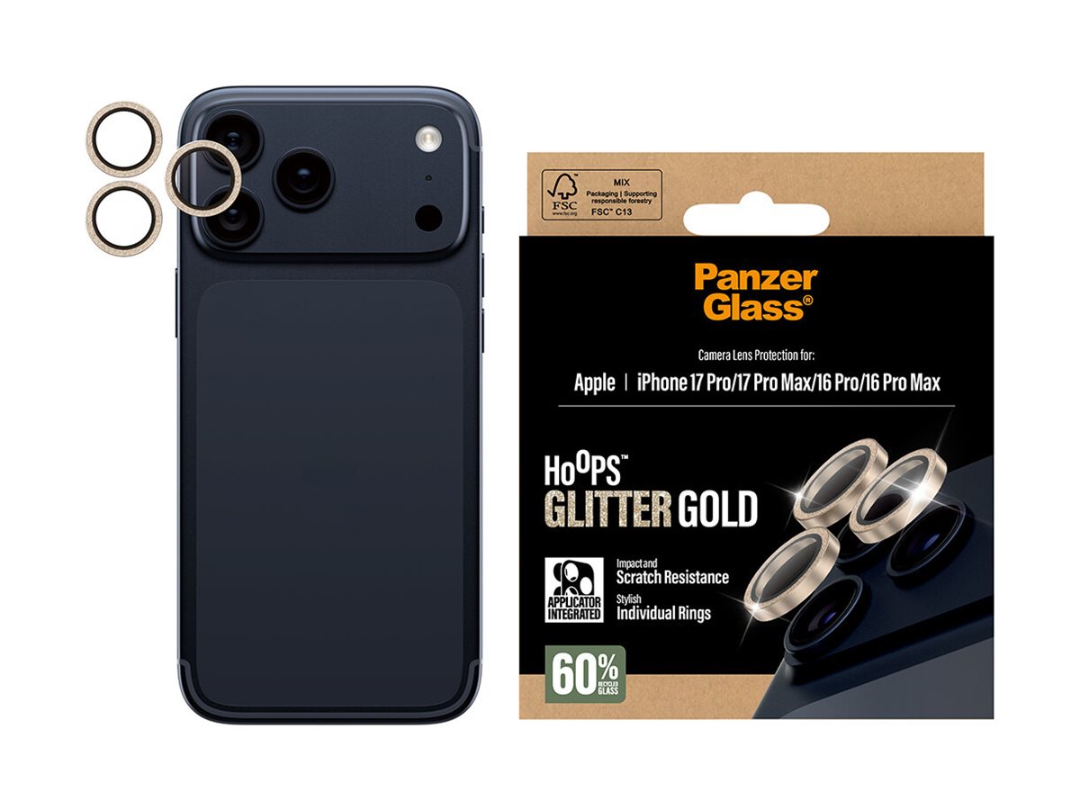 PanzerGlass Hoops Apple iPhone 17 Pro/16 Pro/15 Pro/17 Pro Max/16 Pro Max/15 Pro Max třpytivě zlaté – foto 2