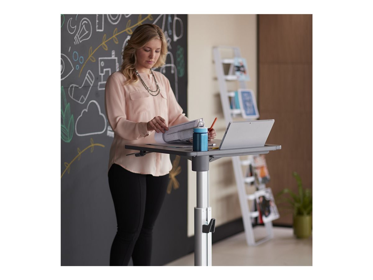 Ergotron LearnFit Short - stůl k sezení/stání - hranatý - šedá, stříbrná – foto 9