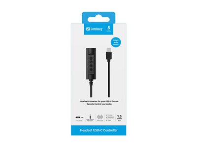 SANDBERG Headset USB-C Controller 1,5m