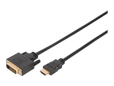 DIGITUS HDMI-Kabel A->DVI(18+1)   St/St  2.0m schwarz FullHD