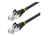 StarTech.com 7.5m CAT6a Ethernet Cable - Black - Low Smoke Zero Halogen (LSZH) - 10GbE 500MHz 100W PoE++ Snagless RJ-45 w/Str
