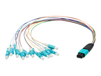 AddOn - Cordon de raccordement - MPO multimode (M) pour LC multi-mode (M) - 30 cm 