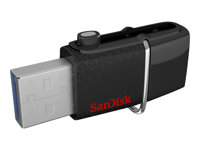 SanDisk Ultra Dual 64GB USB 3.0 / micro USB Sort