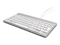 R-Go Compact Break - keyboard - with integrated break indicator - QWERTY - UK - white Input Device