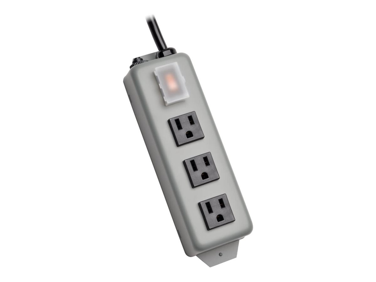 Eaton Tripp Lite Series Industrial Power Strip, 3-Outlet, 6 ft. (1.8 m) Cord, NEMA 5-15P Plug, Switch Guard
