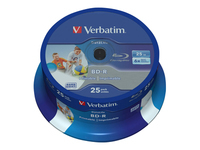 Verbatim DataLife - 25 x BD-R - 25 GB 6x - ink jet printable surface - spindle