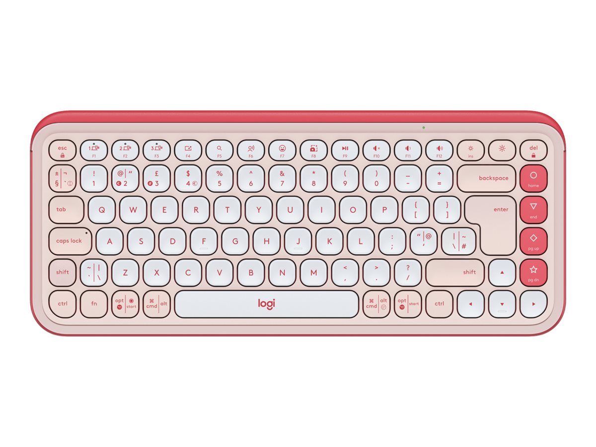 Logitech POP Icon Keys - klávesnice - QWERTY - britská - rùžová, bělavá Vstupní zařízení