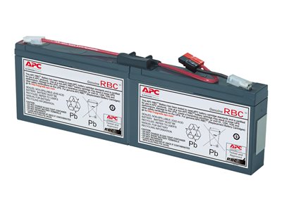 APC Replacement Battery Cartridge #18 - UPS battery - 1 x Lead Acid - black - for P/N: AP1250RM, PS450, SC1500, SC250RM1U, SC250RMI1U, SC450R1X542, SC450RM1U, SC450RMI1U