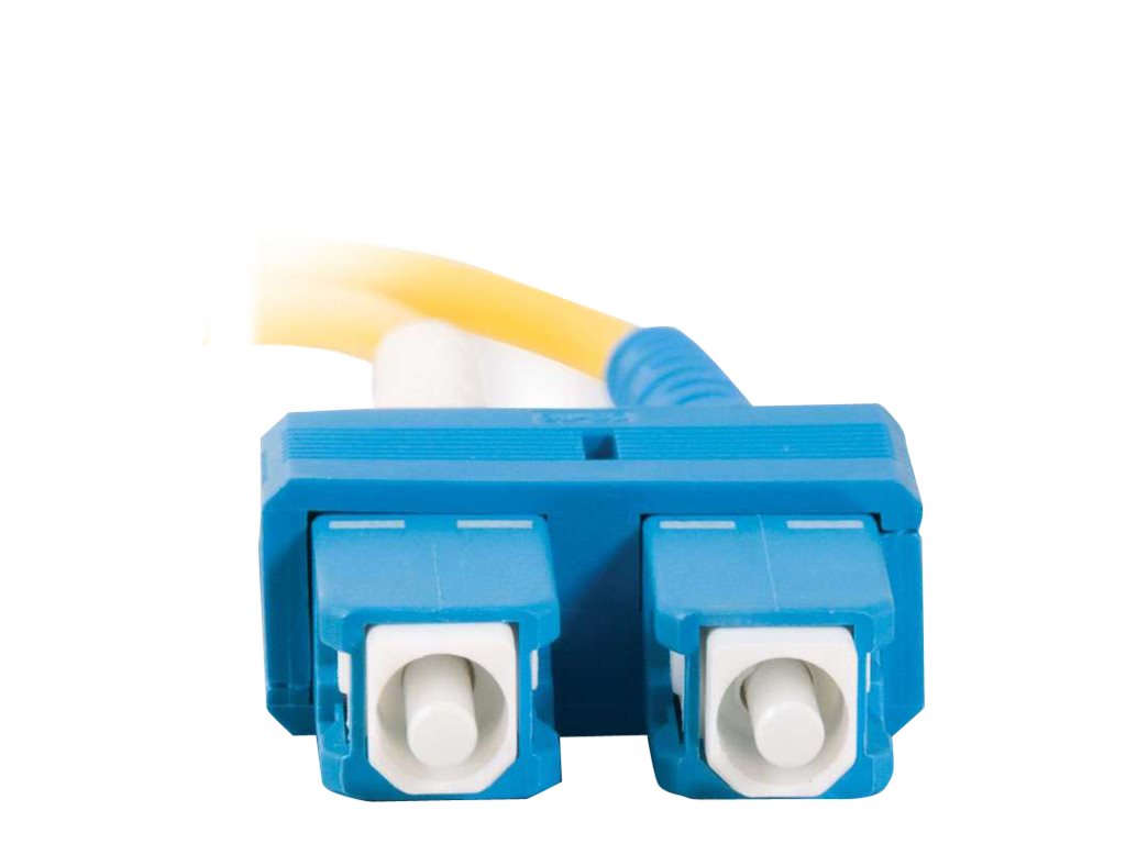 C2G SC-SC 9/125 OS1 Duplex Singlemode PVC Fiber Optic Cable (LSZH) - patch kabel - 10 m - 10 m - žlutá – foto 3