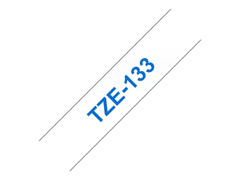 BROTHER Ruban TZe133 12mm Bleu sur fond
