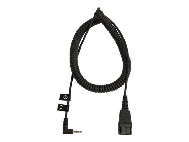 JABRA QD Cord to 2.5mm pin plug coiled 8800-01-46