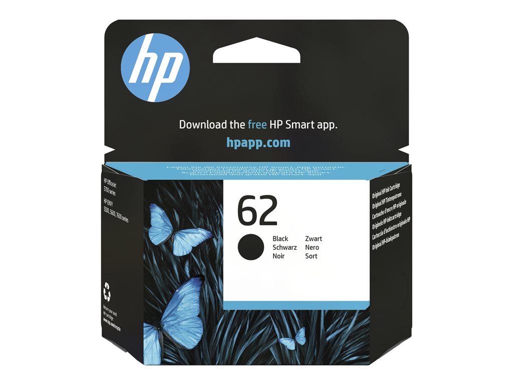 HP 62 Black Ink Cartridge Blister