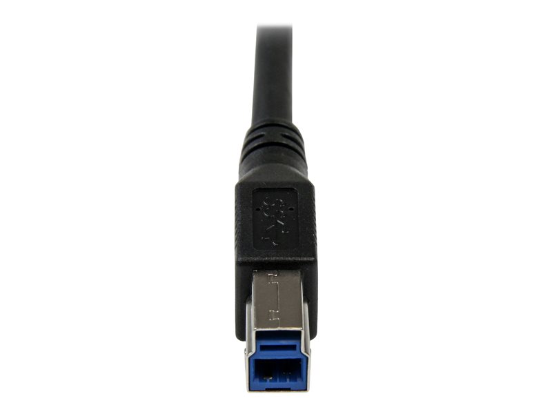 Startech Câble USB 2.0 A vers B coudé droit 91 Noir
