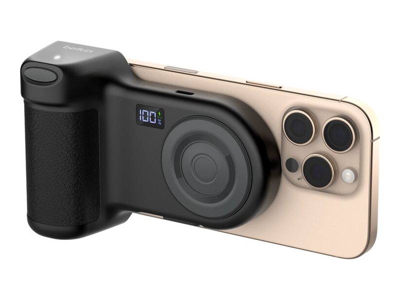 Belkin Stage PowerGrip, stand / hand grip for mobile phone, magnetic charging, with power bank