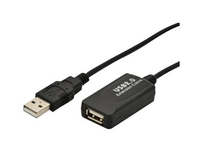 DIGITUS USB 2.0 Verlängerungskabel Typ A -A St/Bu 5.0m, sw - DA-70130-4