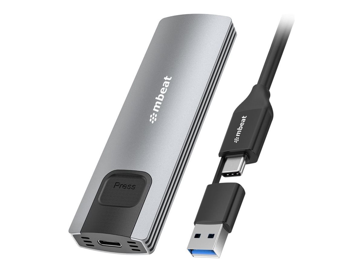 mbeat, storage enclosure, M.2 Card (PCIe NVMe & SATA), USB 3.2 (Gen 2)