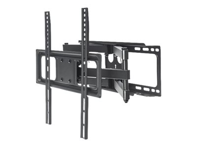 Manhattan TV & Monitor Mount, Wall, Full Motion, 1 screen, Screen Sizes: 32-55", Black, VESA 100x100 to 400x400mm, Max 40kg, LFD, Tilt & Swivel with 3 Pivots, Lifetime Warranty