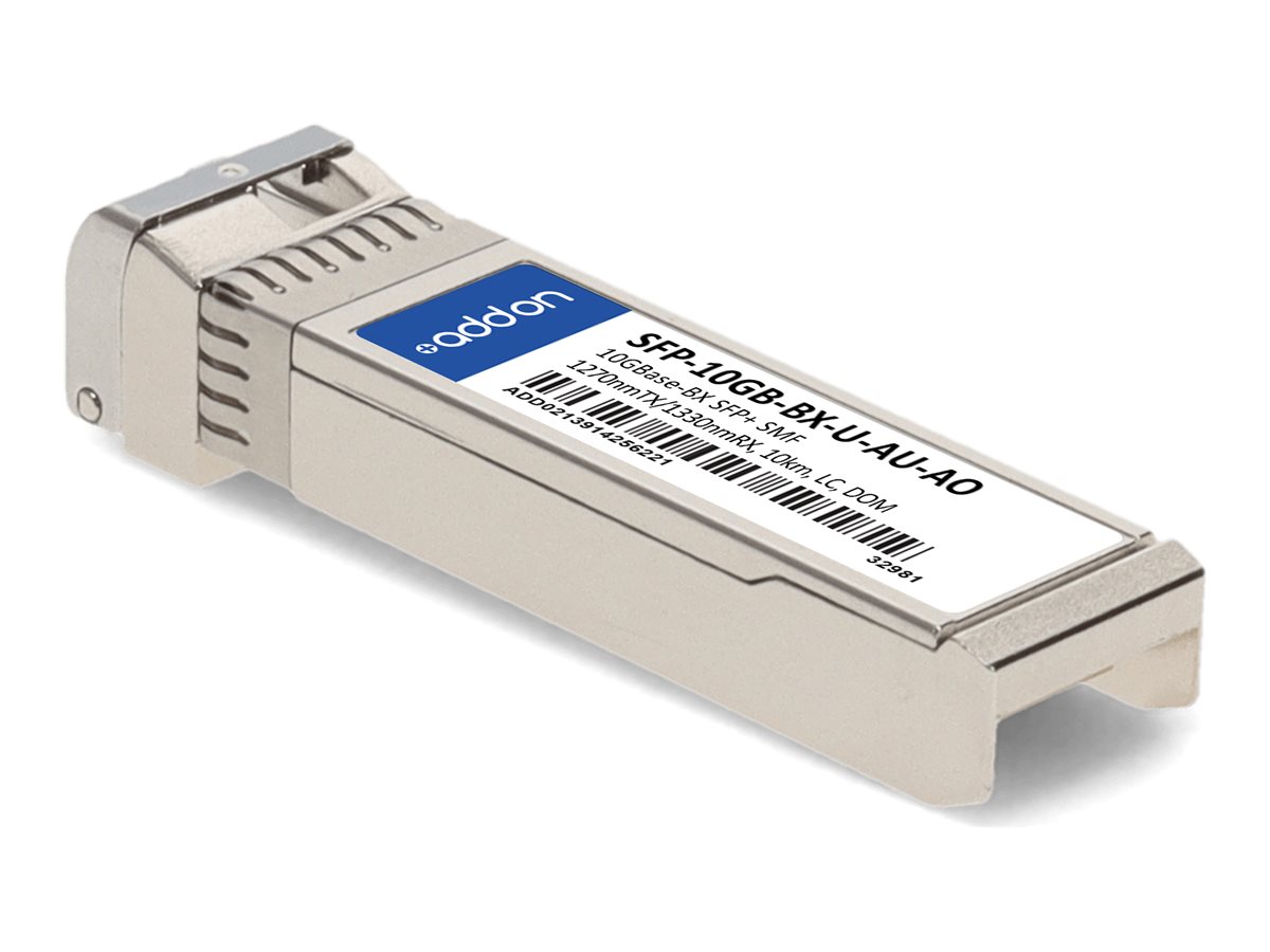 AddOn - SFP+ transceiver module (equivalent to: Aruba Networks SFP-10GB-BX-U-AU)