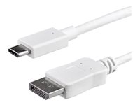 StarTech.com 3ft/1m USB C to DisplayPort 1.2 Cable 4K 60Hz, USB-C to DisplayPort Adapter Cable HBR2, USB Type-C DP Alt Mode to DP Monitor Video Cable, Compatible Thunderbolt 3, White - USB-C Male to DP Male (CDP2DPMM1MW) Ekstern videoadapter