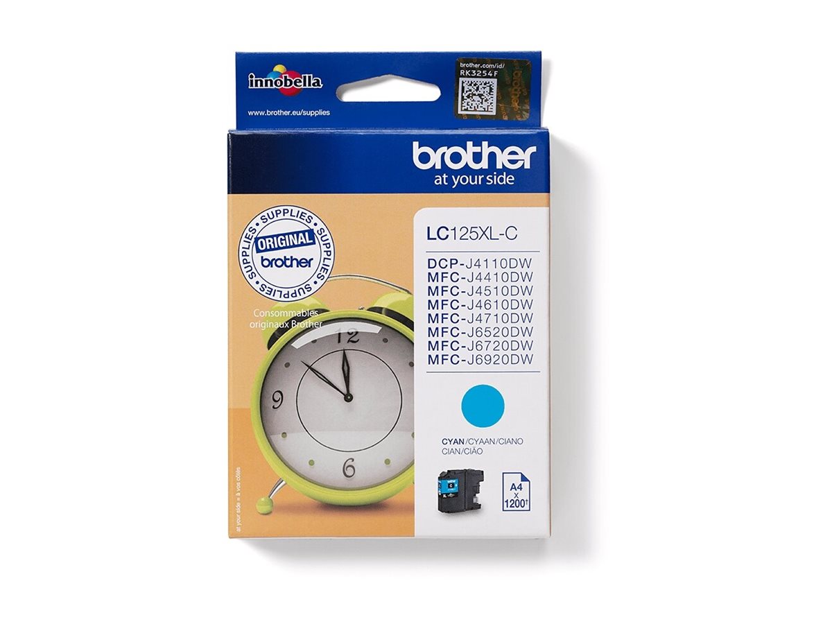 Brother Lc125xlc Super High Yield Cyan Original Ink Cartridge