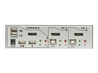 Switch KVM DisplayPort 1.2, USB 2.0 & audio, 2 ports
