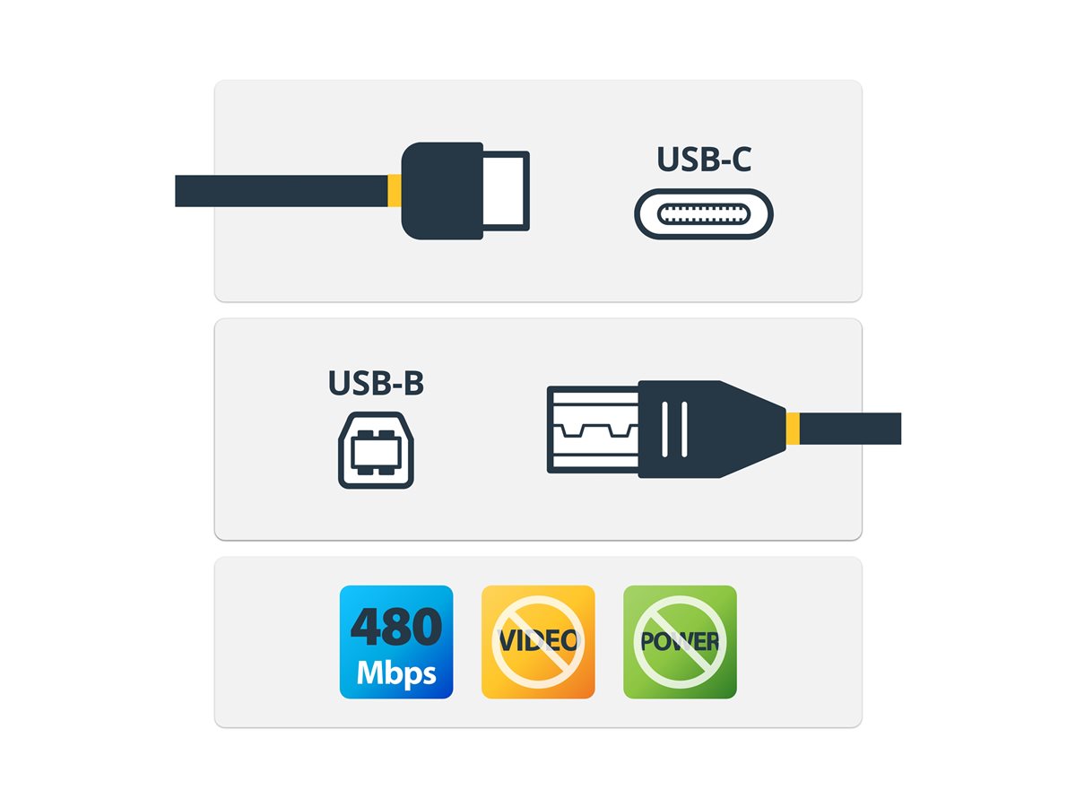 STARTECH 1m USB C to USB B Printer Cable USB 2.0 – foto 4