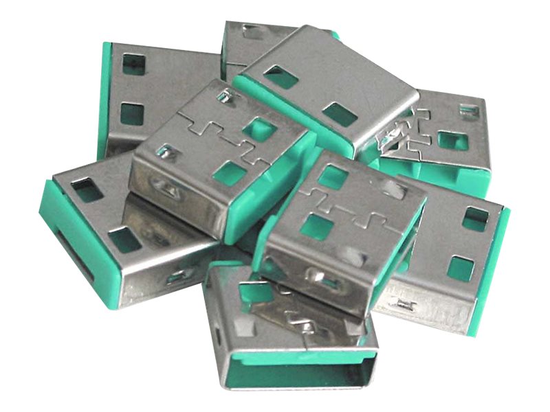 Bloqueurs de ports USB, 10 pièces, Vert