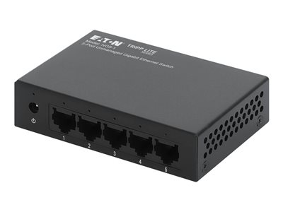 Eaton Tripp Lite series Desktop Gigabit Ethernet Unmanaged Switch 5-Port 10/100/1000 Mbps Metal
