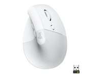 Logitech Lift Vertical Ergonomic Mouse - vertical mouse - Bluetooth, 2.4 GHz - off-white