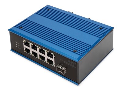 DIGITUS Switch Ind. 8-Port 10/100 Unmanaged blau - DN-651132