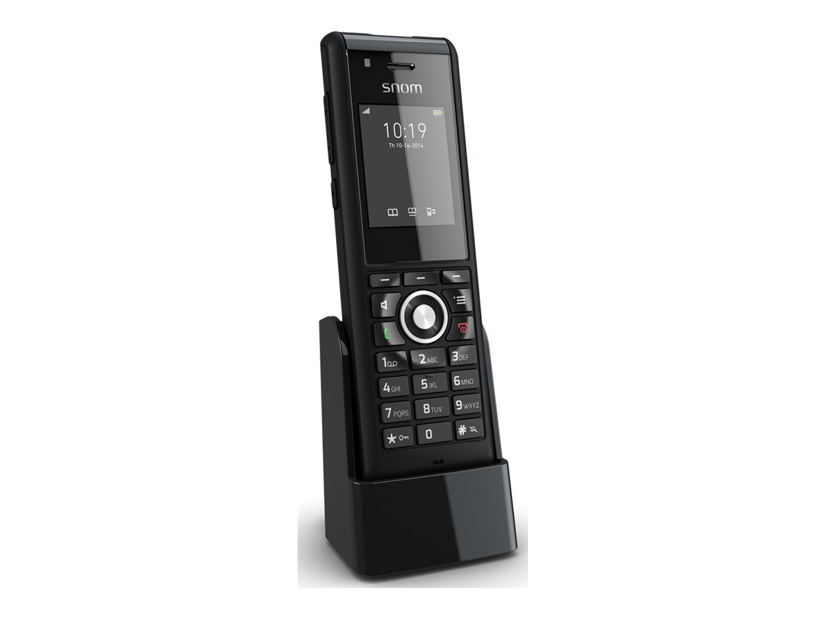 snom M85 cordless extension handset with Bluetooth interface with caller ID/call waiting Product shot Left-angle 79750