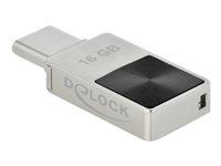 DeLOCK Mini Memory Stick 16GB USB-C 3.2 Gen 1 Sort Sølv