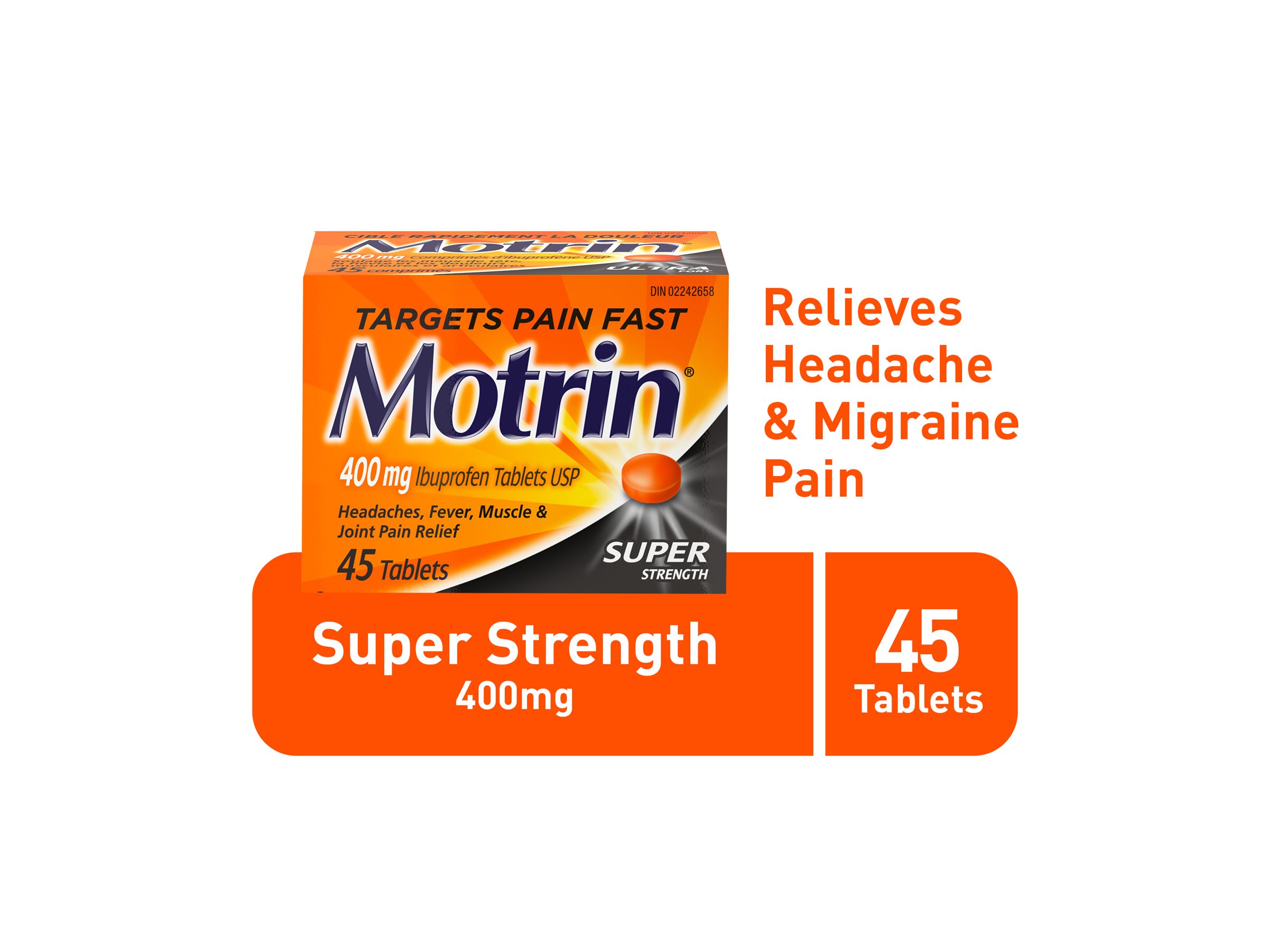 Motrin Super Strength Tablets - 45's