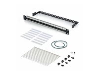 Startech blank keystone patch panel - 1U - 19" - with cable management bar, for RJ45 - TAA Compliant