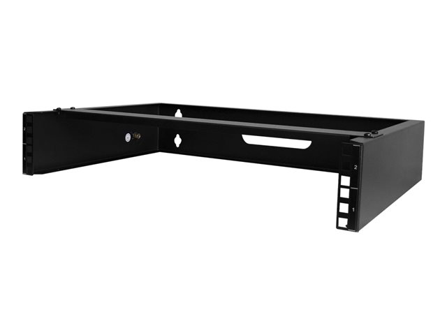 Image of StarTech.com 2U Wall Mount Rack, 19" Wall Mount Network Rack, 14 inch Deep (Low Profile), Wall Mounting Patch Panel Bracket for Network Switches, IT Equipment, 77lb (35kg) Capacity - Network Equipment Rack (RACK-2U-14-BRACKET) - network device mounting br
