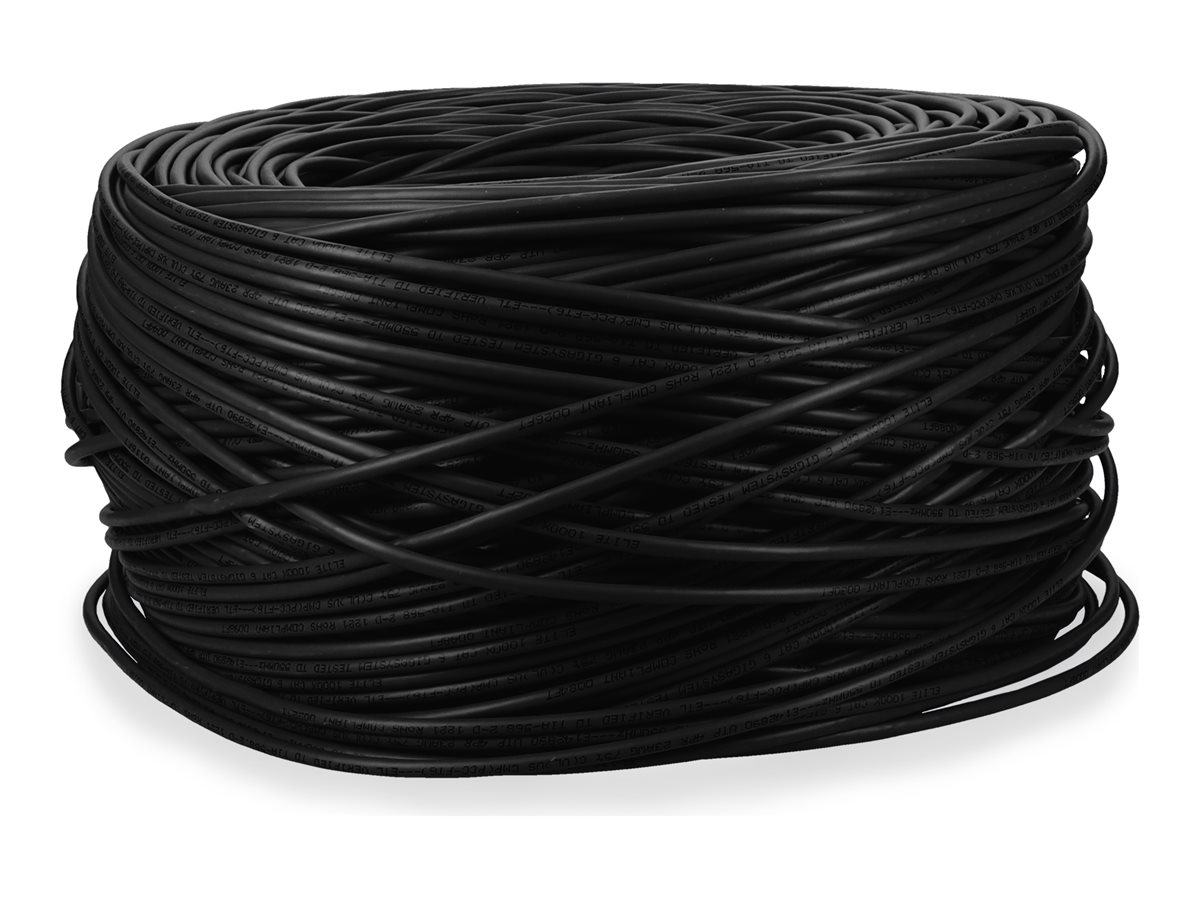 NON-TERMINATED PATCH CBL1000FT BLACK CAT6 UTP TAA COMP CU