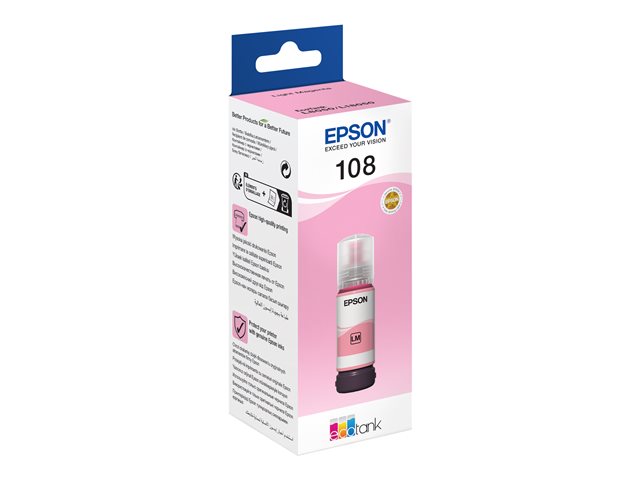 EPSON 1LB 108 EcoTank Light Magenta Ink C13T09C64A