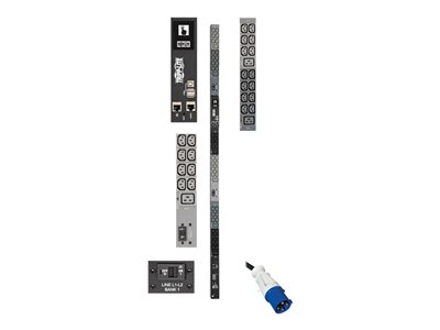 Tripp Lite 14.5kW 3-Phase Monitored PDU, LX Interface, 200/208/240V Outlets (42 C13/6 C19), LCD, IEC-309 60A Blue, 1.8m/6 ft. Cord, 0U 1.8m/70 in. Height, TAA