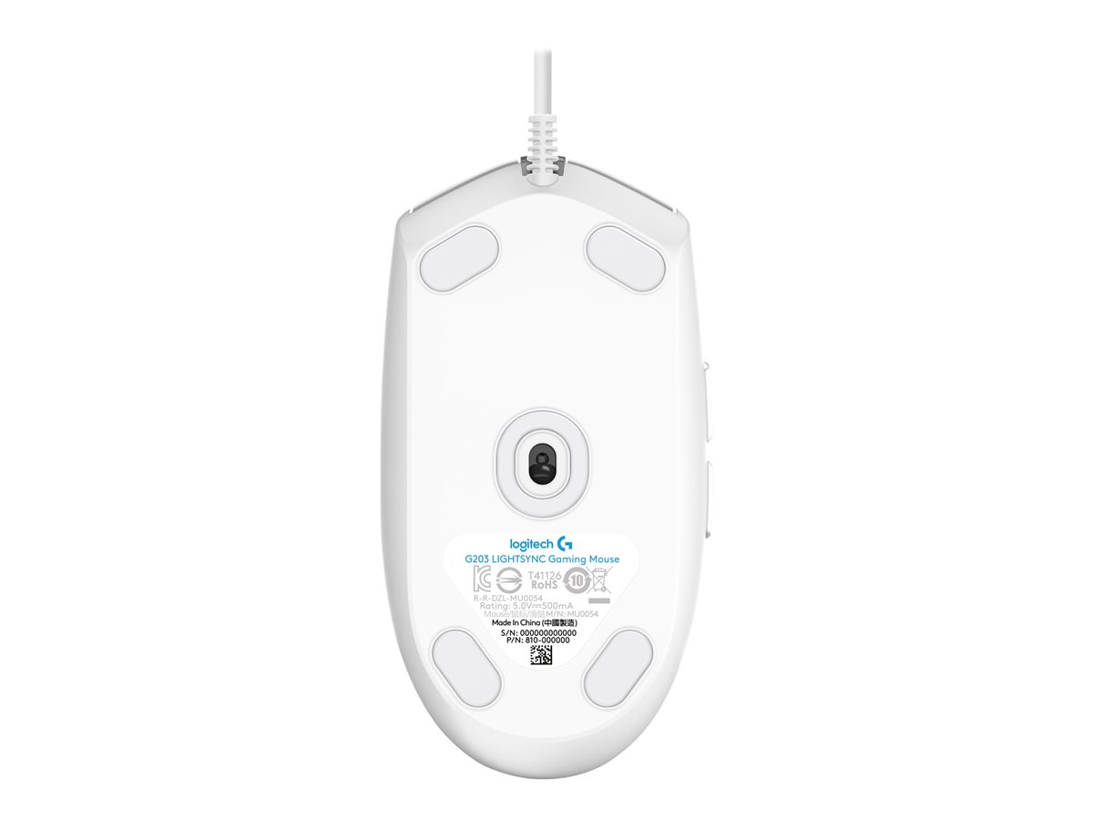 LOGI G203 LIGHTSYNC Gaming Mouse White