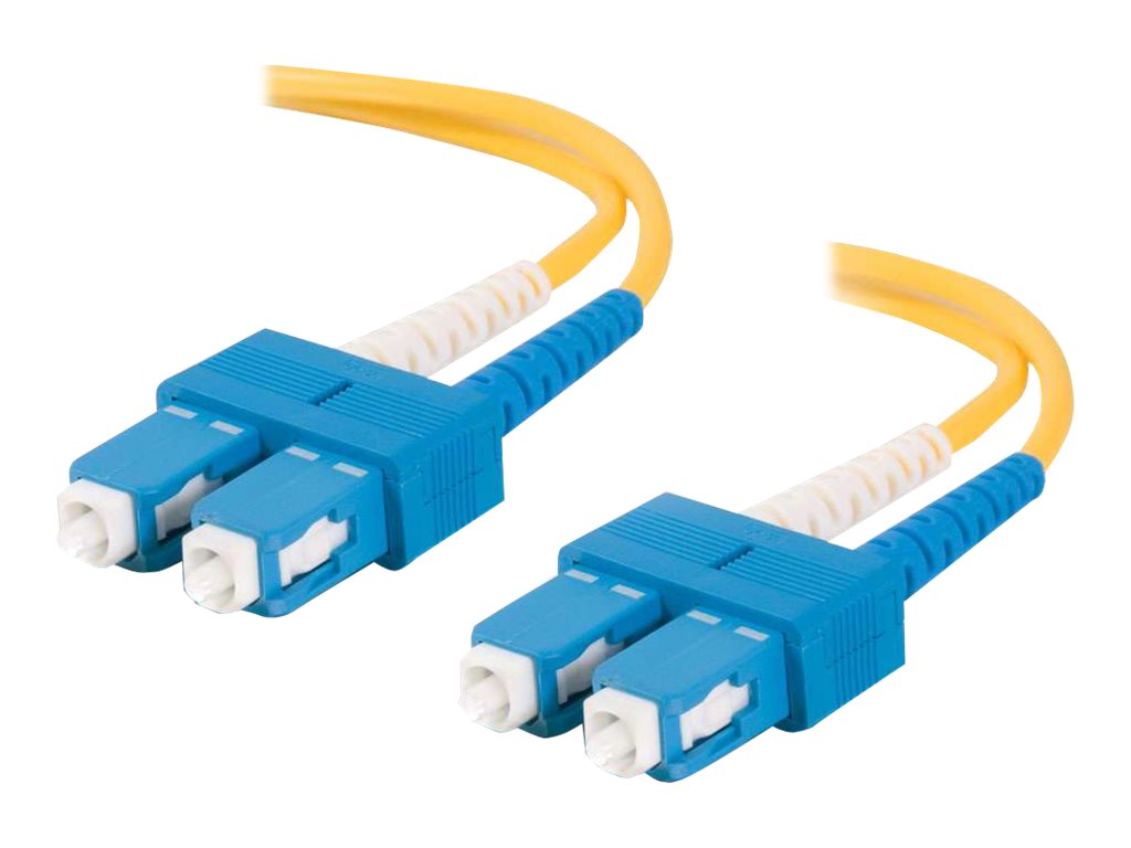 C2G SC-SC 9/125 OS1 Duplex Singlemode PVC Fiber Optic Cable (LSZH) - patch kabel - 10 m - 10 m - žlutá