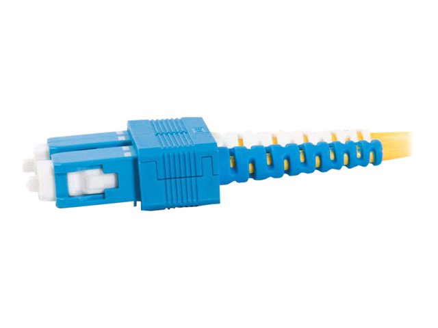 C2G SC-SC 9/125 OS1 Duplex Singlemode PVC Fiber Optic Cable (LSZH) - patch kabel - 10 m - 10 m - žlutá – foto 4