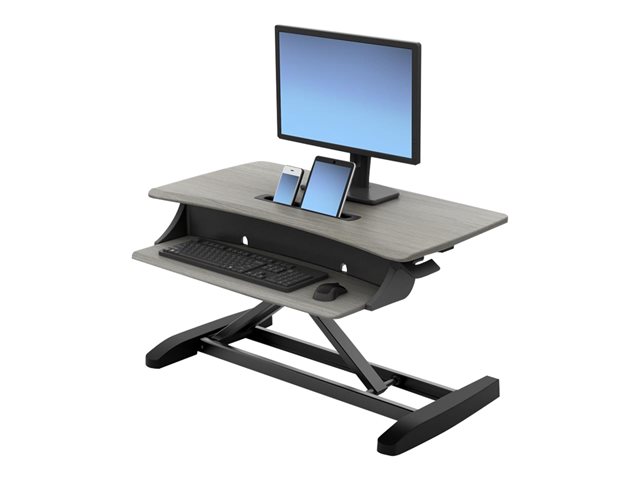 Ergotron Workfit Z Mini Standing Desk Converter Rectangular Dove Grey