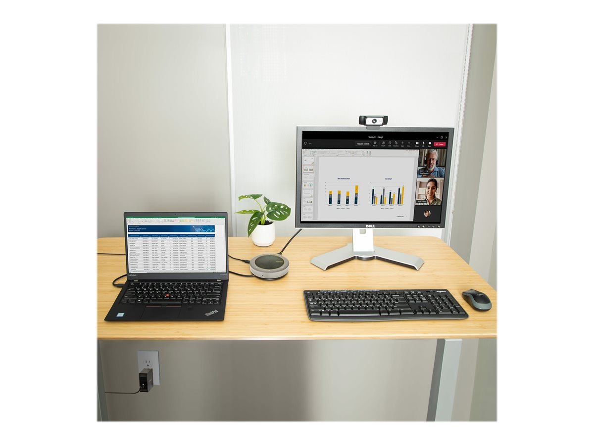 StarTech.com USB-C Conference Speaker Mini Dock, Portable Boardroom Speaker and Multiport Adapter, USB-C to VGA or 4K 60Hz HDMI, 2x USB-A (5Gbps) Hub, Mic/Speaker - Teams/Zoom/Softphone Speakerphone (DKTBRSPMPD) - mini-dock - USB-C / Thunderbolt 3 / Thunderbolt 4 - HDMI, VGA – foto 8