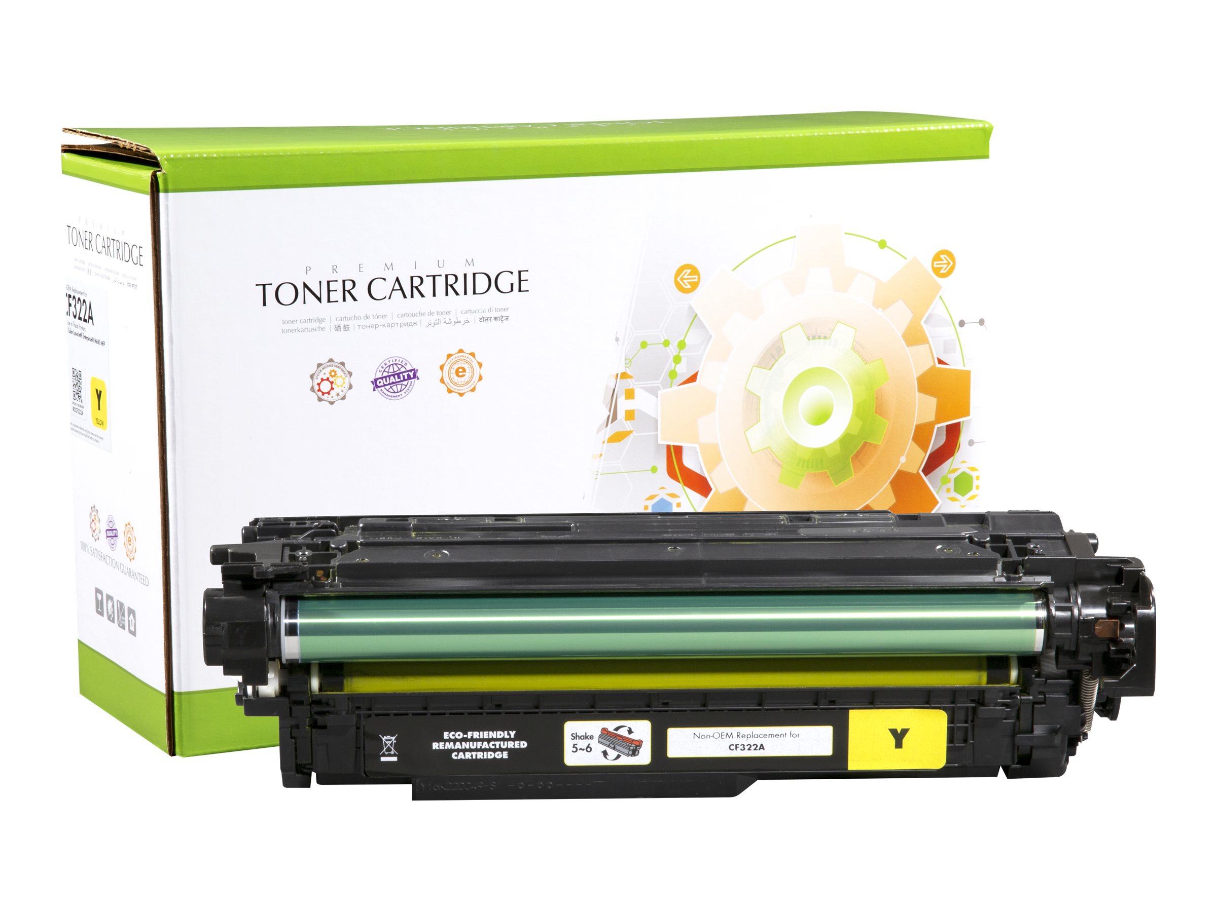 STATIC Toner cartridge compatible with HP CF322A yellow remanufactured 16.500 pages