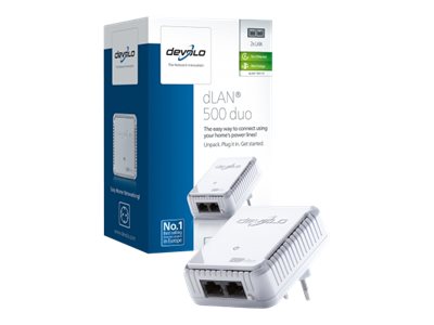 Image of devolo dLAN 500 duo - powerline adapter - wall-pluggable