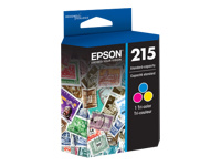 Epson 215 With Sensor - Color (cyan, magenta, yellow) - original - blister with acoustic alarm - ink cartridge - for WorkForce EC-C110 Wireless Mobile Color Printer, WF-100, WF-110