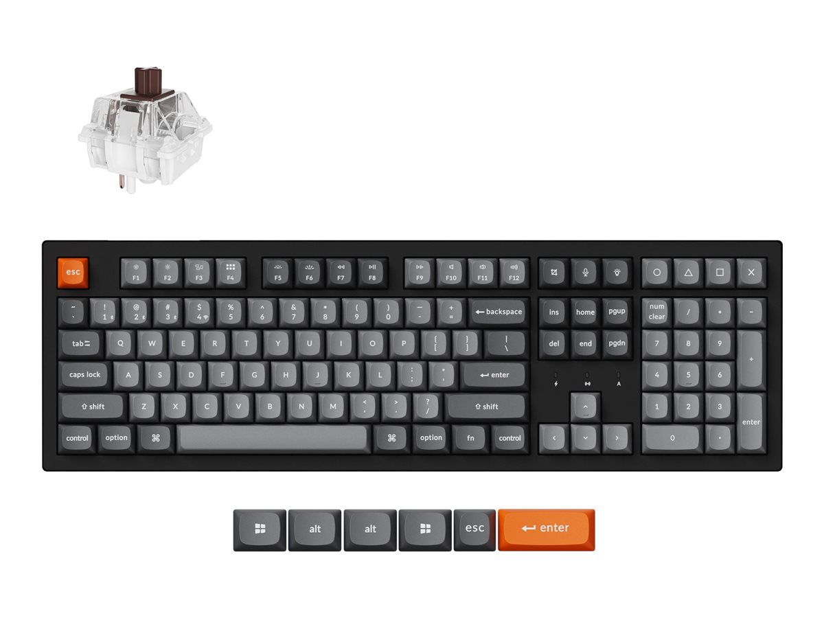 Keychron K10 Max keyboard QMK mechanical 100% Input Product shot Front 79800